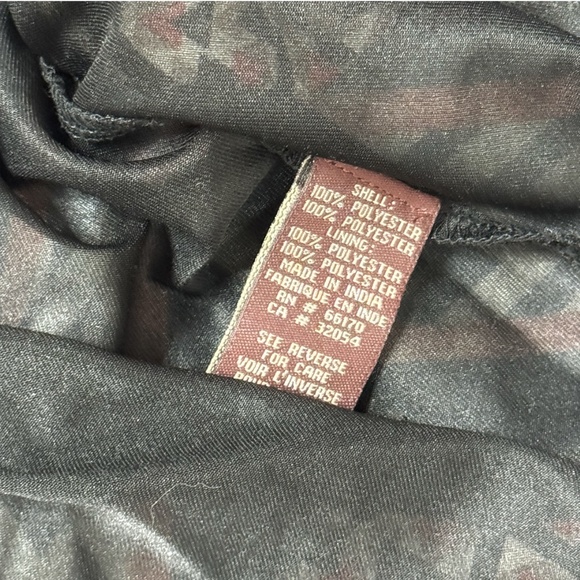 Anthropologie Ranna Gill Skirt Chevron Black Print Stripe Knee Length Size 16 - Picture 9 of 13